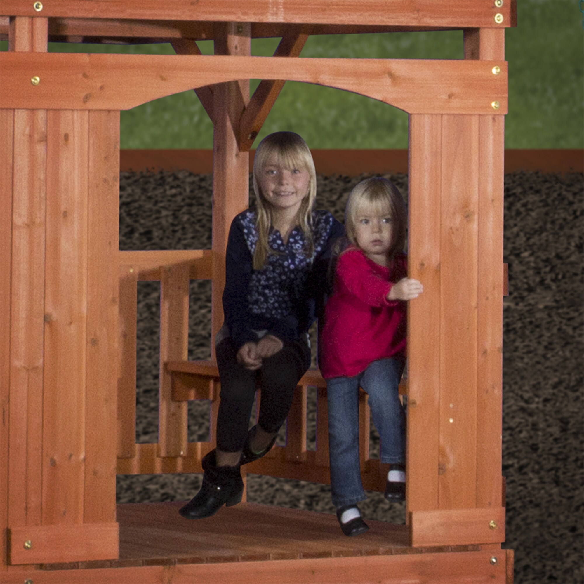 Backyard Discovery Woodridge Ii All Cedar Swing Set 141 H X 396 W X 120 L