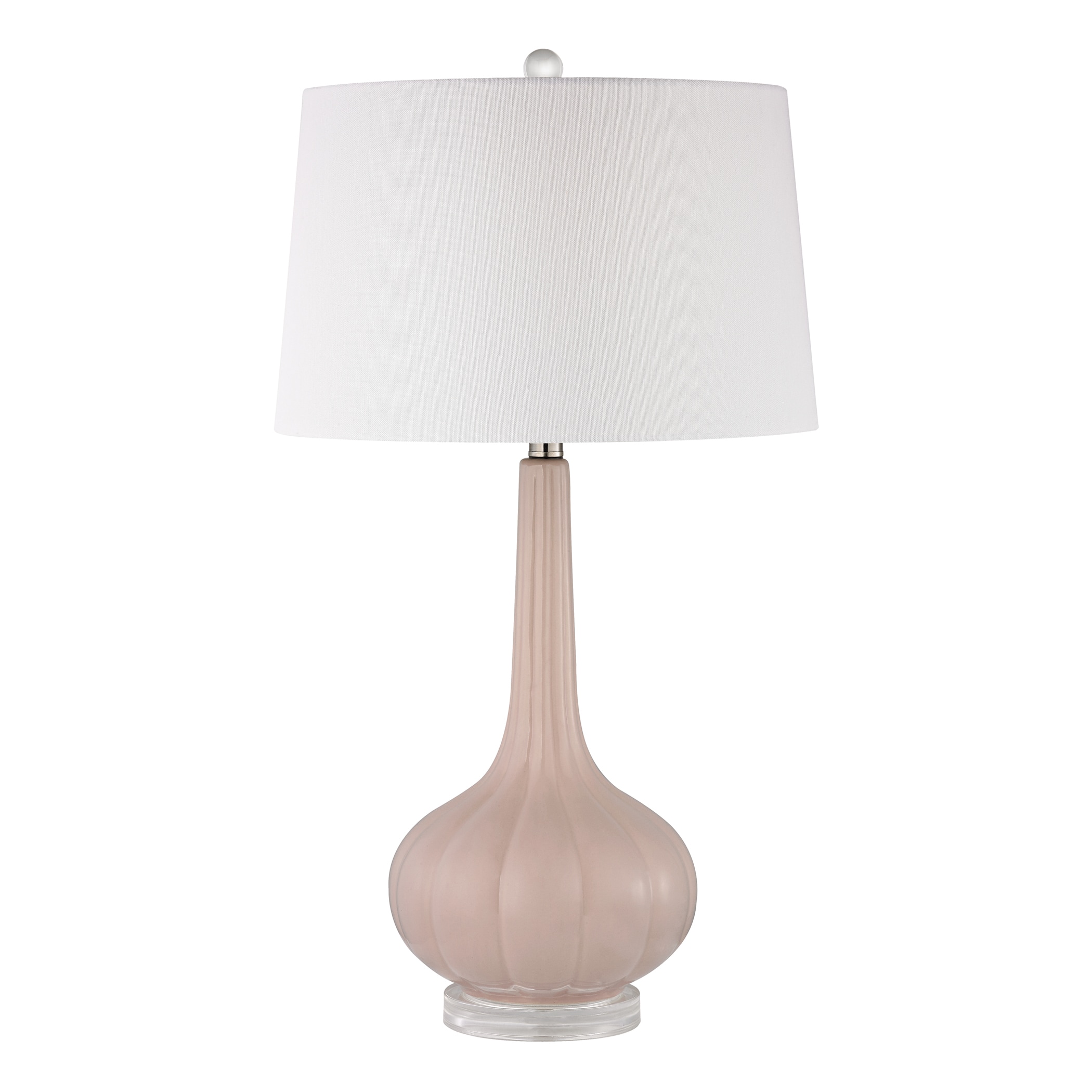 grey and pink table lamp