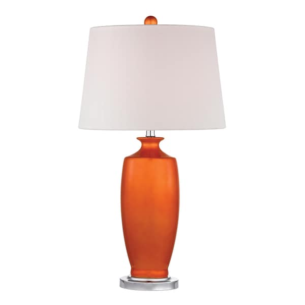 Dimond Halisham Tangerine Orange 1-light Ceramic Table Lamp