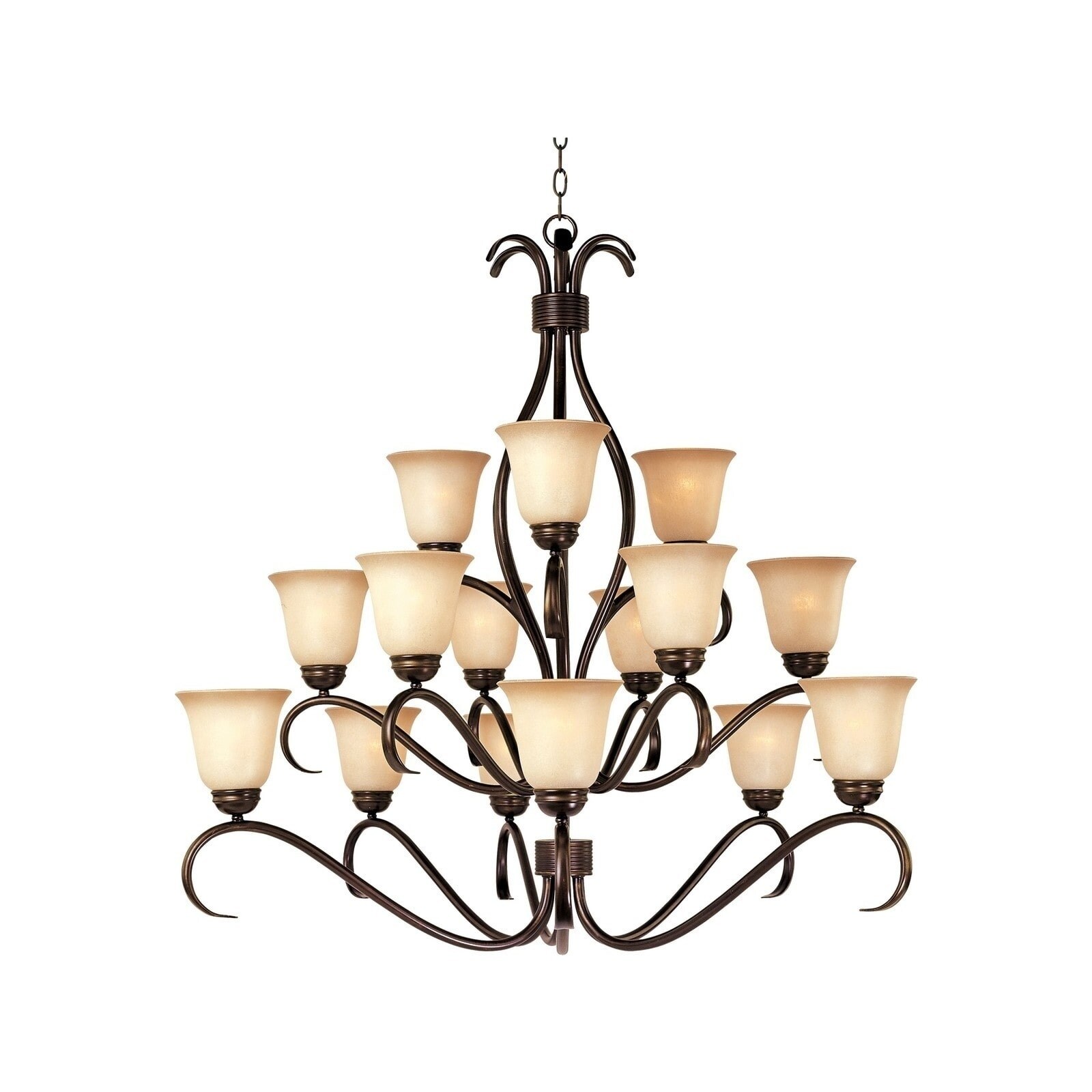 Maxim Basix Bronze 15-light Chandelier (Basix 15-Light Chandelier) - Chandeliers For Bedrooms by Overstock.com