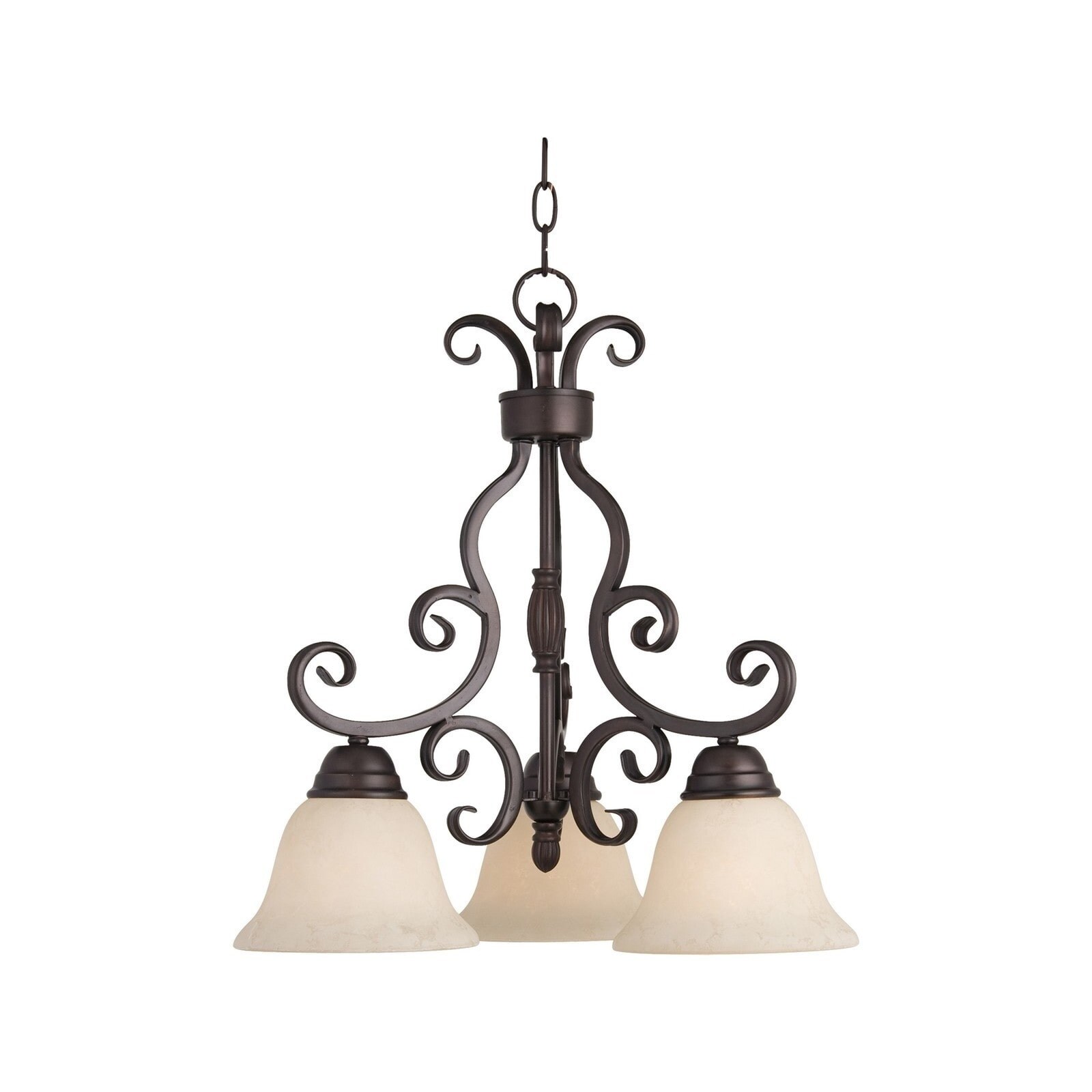 Maxim Manor Bronze 3-light Chandelier (Manor 3-Light Chandelier) - Chandeliers For Bedrooms by Overstock.com