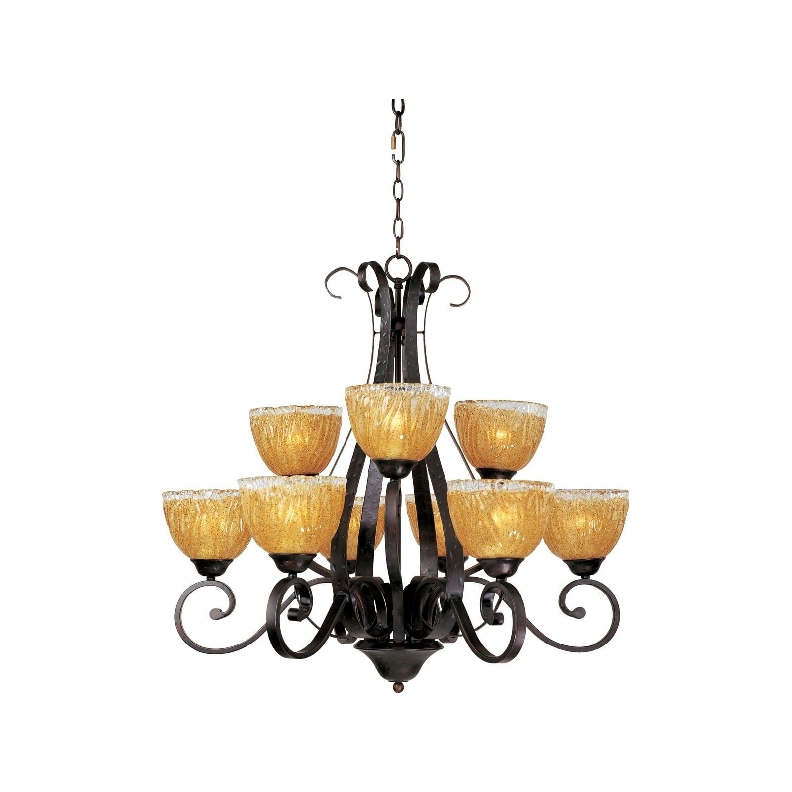 Maxim Barcelona Bronze 9-light Chandelier (Barcelona 9-Light Chandelier) - Chandeliers For Bedrooms by Overstock.com