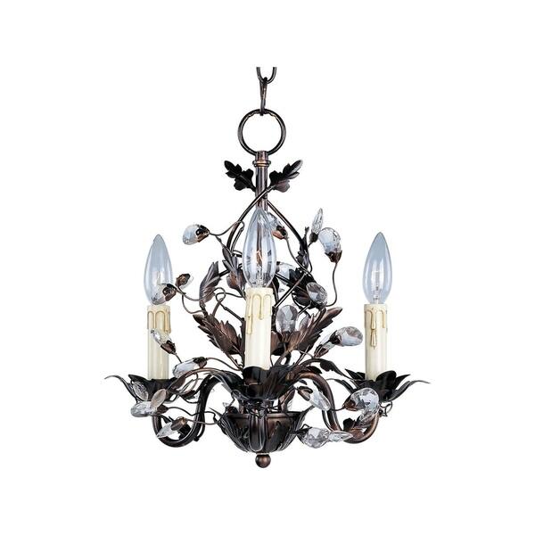 slide 2 of 2, Maxim Elegante Chrome 3-light Chandelier