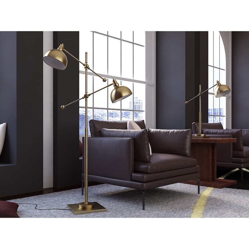 Lite Source Cupola 2-light Floor Lamp - Gold