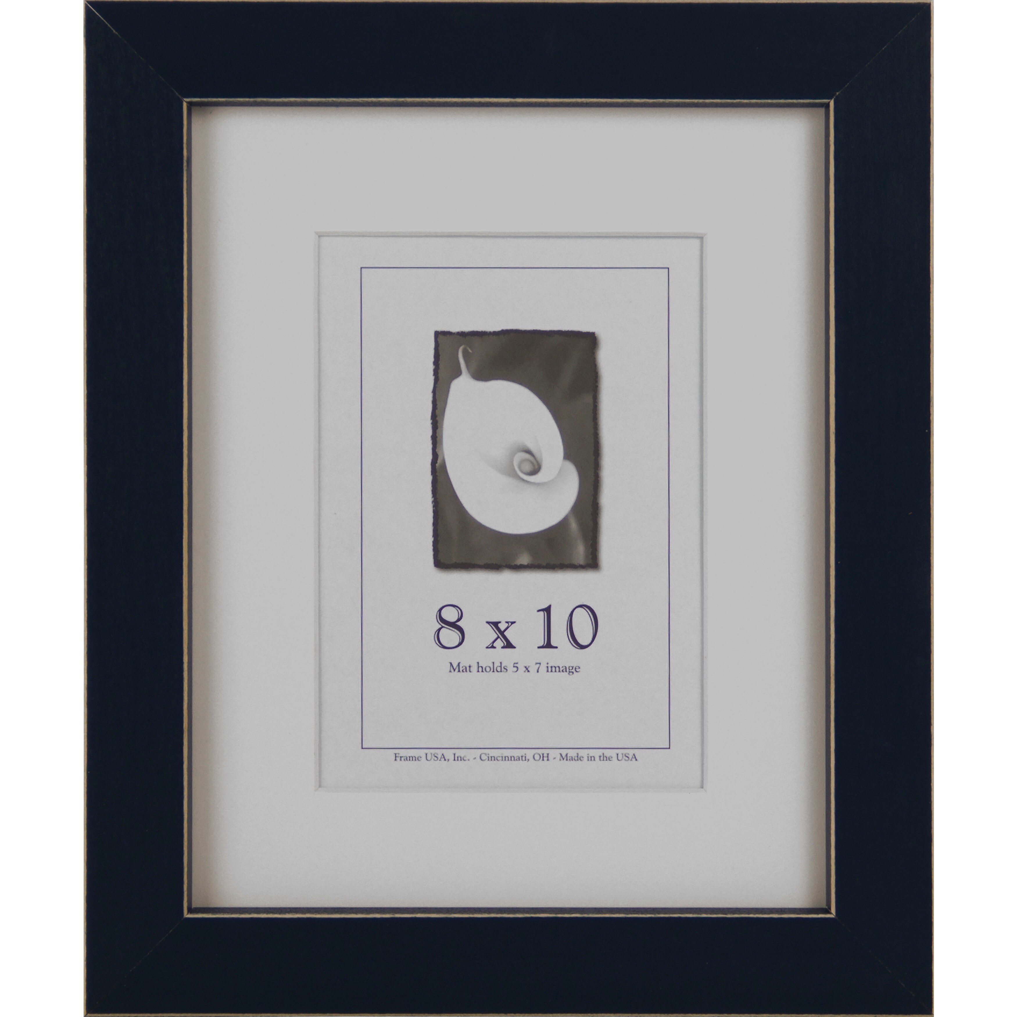 6x10 Picture Frame White Wood for 6x10 Frame, Size: 6 x 10, Black