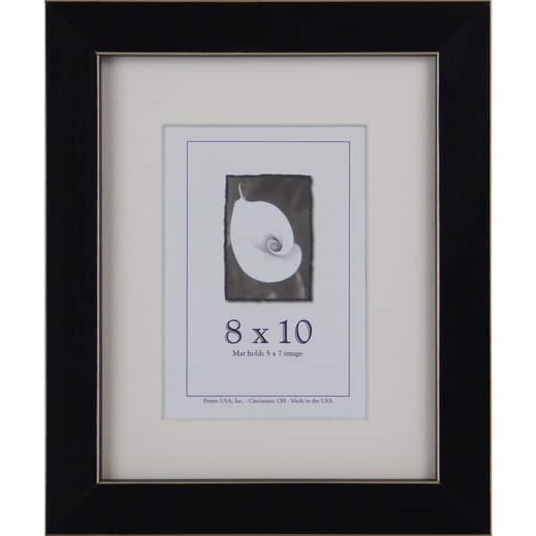 slide 2 of 5, Clean Cut Picture Frame (8-inches x 10-inches) Black