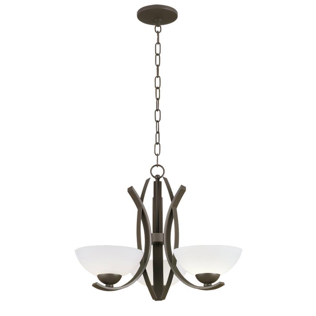 Kichler Lighting Transitional 3-light Aged Bronze Chandelier