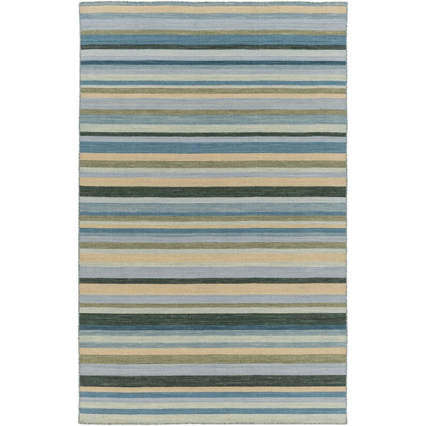 Hand-Woven Darryl Stripe Wool Area Rug