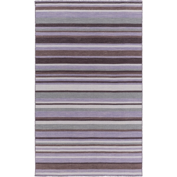 Hand-Woven Darryl Stripe Wool Area Rug