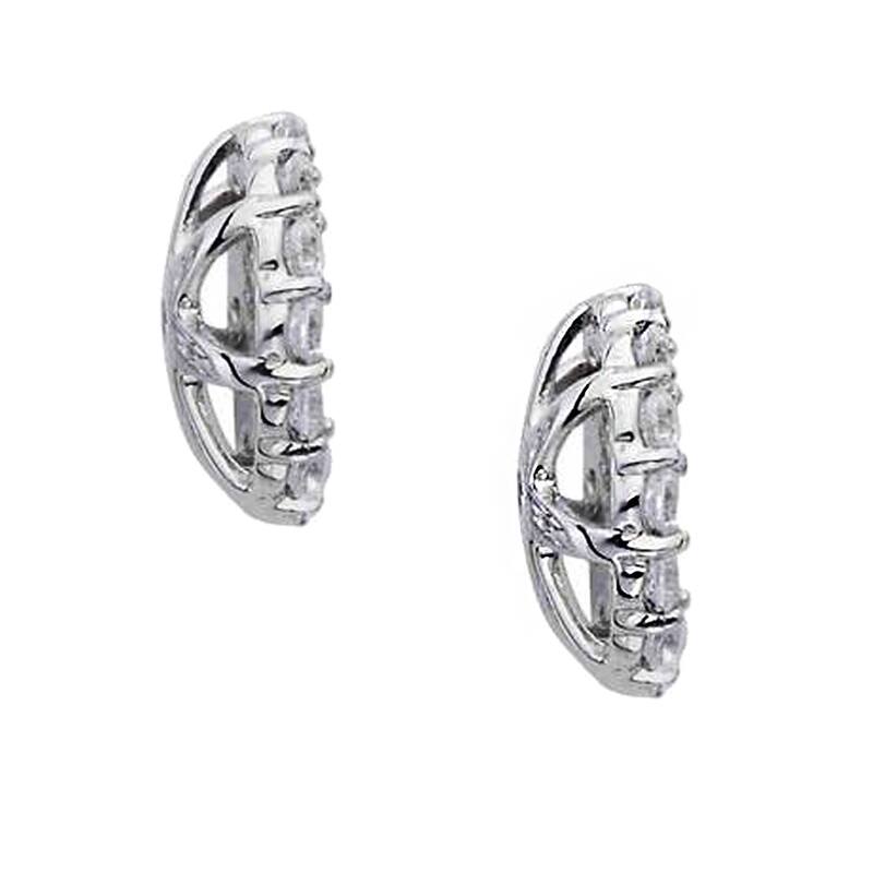 14k White Gold 4/5ct TDW Diamond Stud Earring Jackets (I-J, I2-I3)