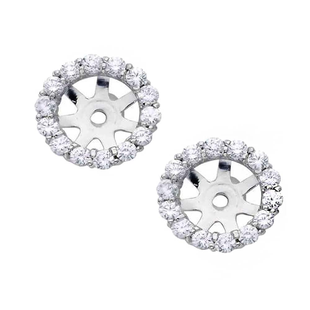 Bliss Diamond 14k White Gold 4/5ct TDW Diamond Stud Earring Jackets (I-J, I2-I3)