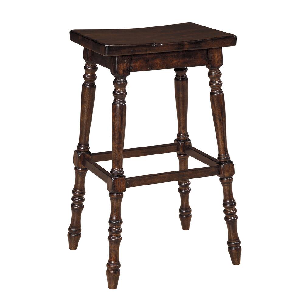 Moriann 30-inch Brown Backless Wood Seat Bar Stool (Set of 2)