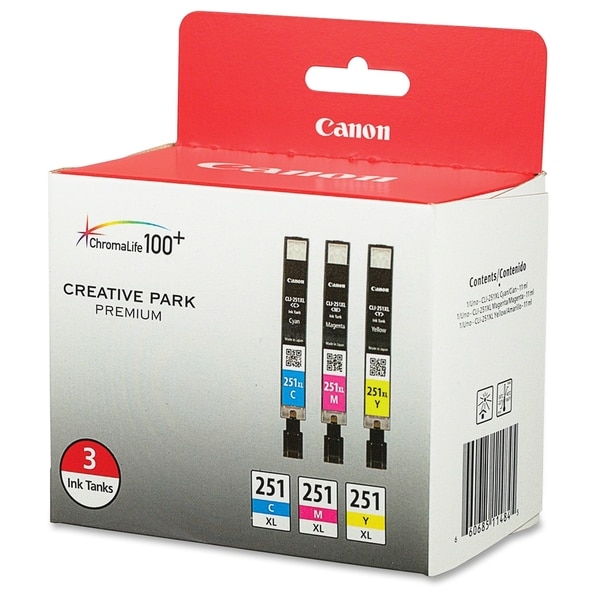 Canon 251 XL Ink Cartridge - Cyan, Magenta, Yellow - 17054914 ...