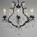 Wrought Iron Crystal Chandelier Lighting H1 9x W20