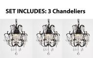 Chandelier Wrought Iron Crystal Chandelier & Pendant Lighting H14 x W11