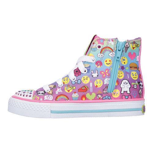 Skechers Girls' Twinkle Toes Shuffles Chat Time High Top Sneaker Skechers Girls' Twinkle Toes Shuffles Chat Time High Top Sneaker