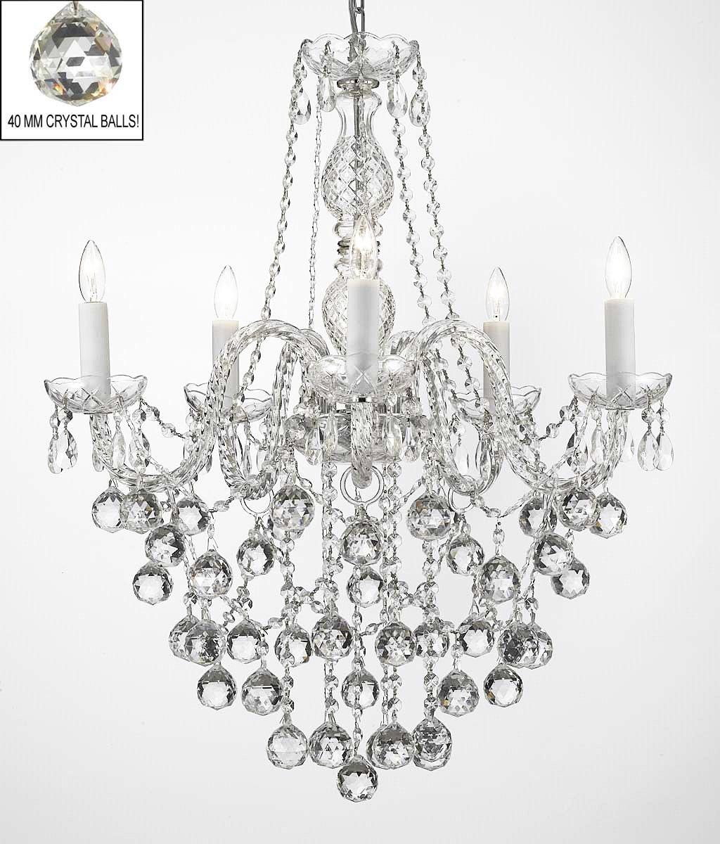 All Crystal Chandelier Lighting With 40 mm Crystal Balls - Chandeliers For Bedrooms by Overstock.com