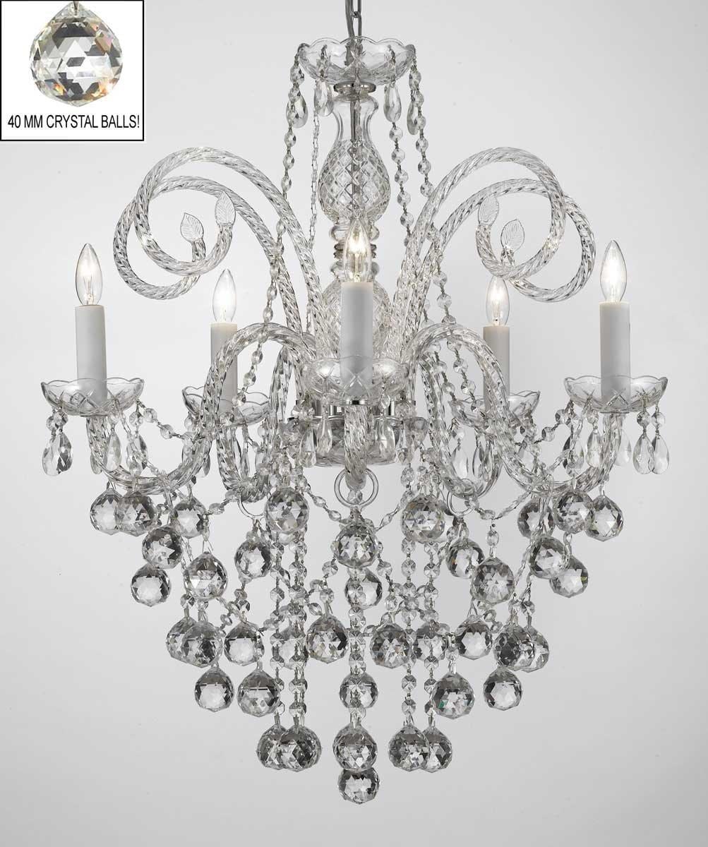 All Crystal Chandelier Lighting With 40 mm Crystal Balls - Chandeliers For Bedrooms by Overstock.com