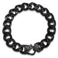 Mens Black Stainless Steel Chain Liink Bracelet