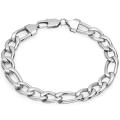 Mens Oxford Ivy Stainless Steel Figaro Chain Link Bracelet 8 1/2 inches