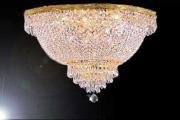 French Empire Crystal Semi Flush Chandelier Lighting H18 x W24