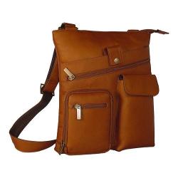 David King Leather Handbags Our Best Clothing Shoes Deals David King Leather 457 Multi Pocket Cross Bag Tan