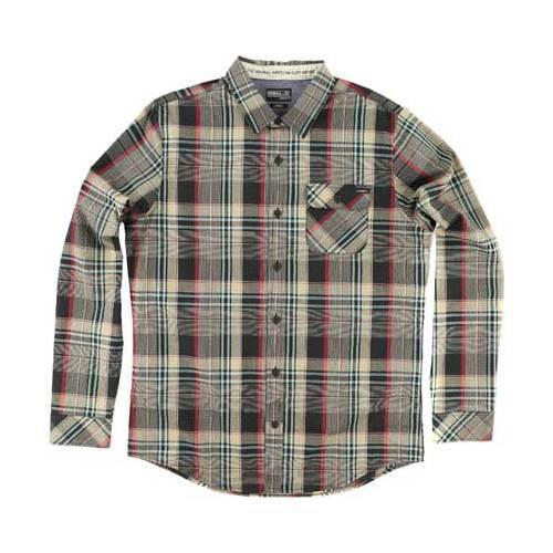 Men's O'Neill Emporium Plaid Long Sleeve Shirt Dark Stone - Free ...