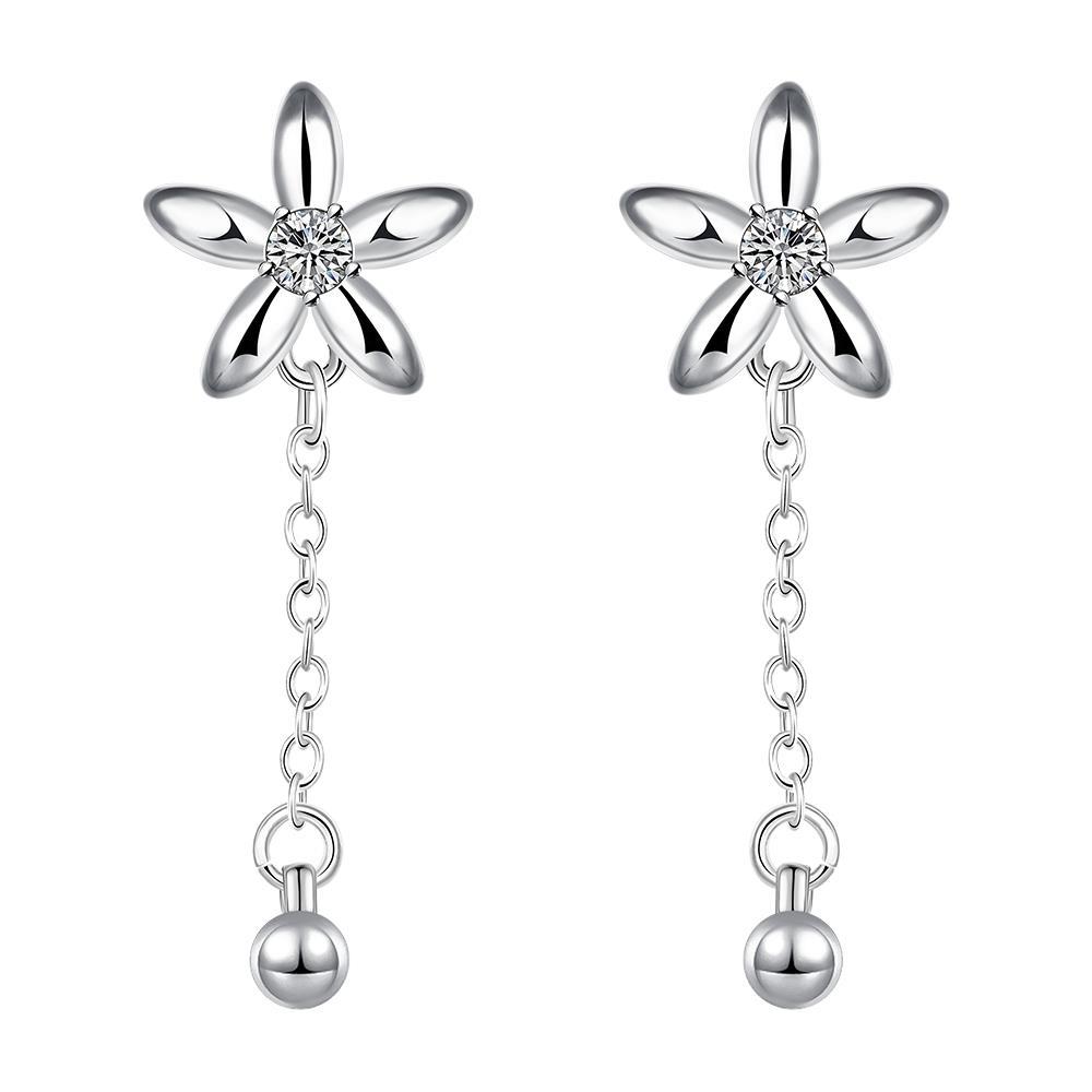 Vienna Jewelry Sterling Silver Starfish Pendant Drop Down Earring