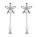 Vienna Jewelry Sterling Silver Starfish Pendant Drop Down Earring