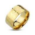 Stainless Steel Gold Plated Dragons Etched Band Ring