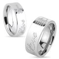 Lock & Key Love Engraved Stainless Steel Ring