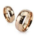 Lord Laser Etched Stainless Steel Rose Gold IP Band Ring