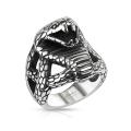 Fierce Cobra Wide Cast Stainless Steel Ring