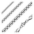 Double Linked Wheat Chain Necklace Stainless Steel 22 Inches Long