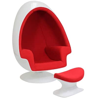 Lexington Modern Eero Aarnio Alpha Shell Egg Chair and Ottoman