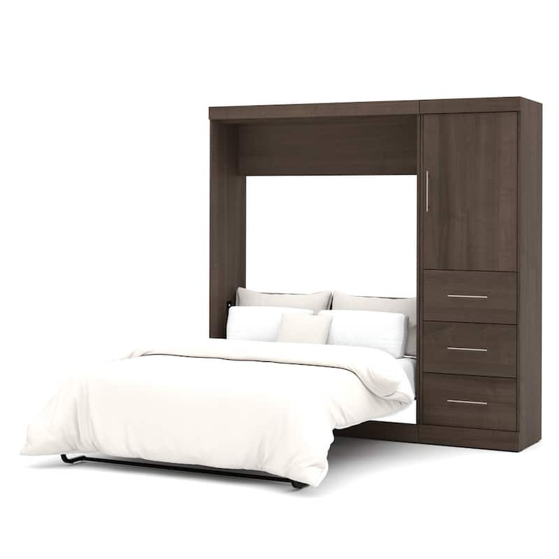 Nebula Full Murphy Bed with Wardrobe (84W) by Bestar