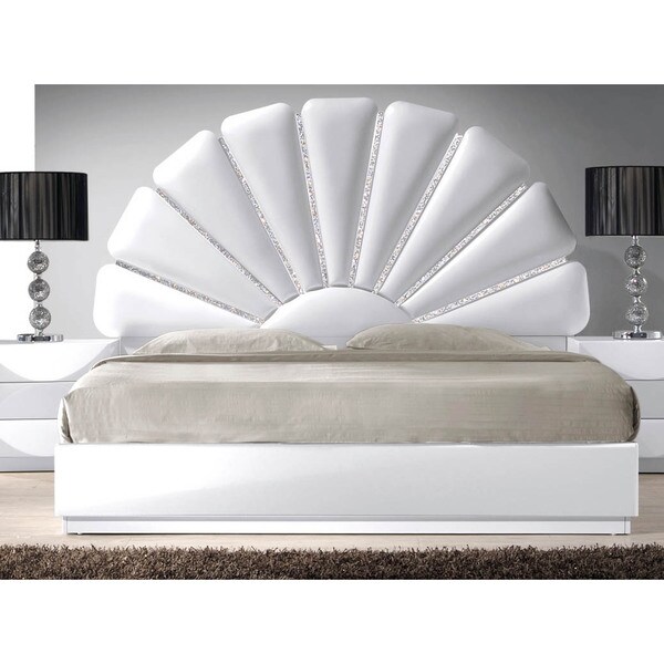 Somette Bordeaux Gloss White Bed