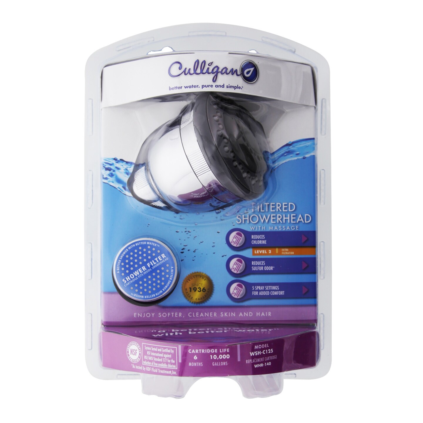 Culligan WSH-C125 Filtered Shower Head With Massage Feature