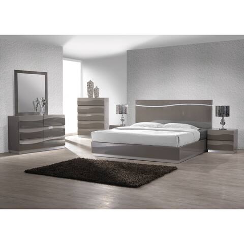 Somette Devlin Gloss Grey 5-drawer Chest