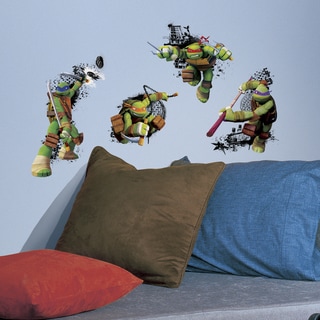 Roommates Teenage Mutant Ninja Turtles in Action Peel and Stick Giant Wall Decal