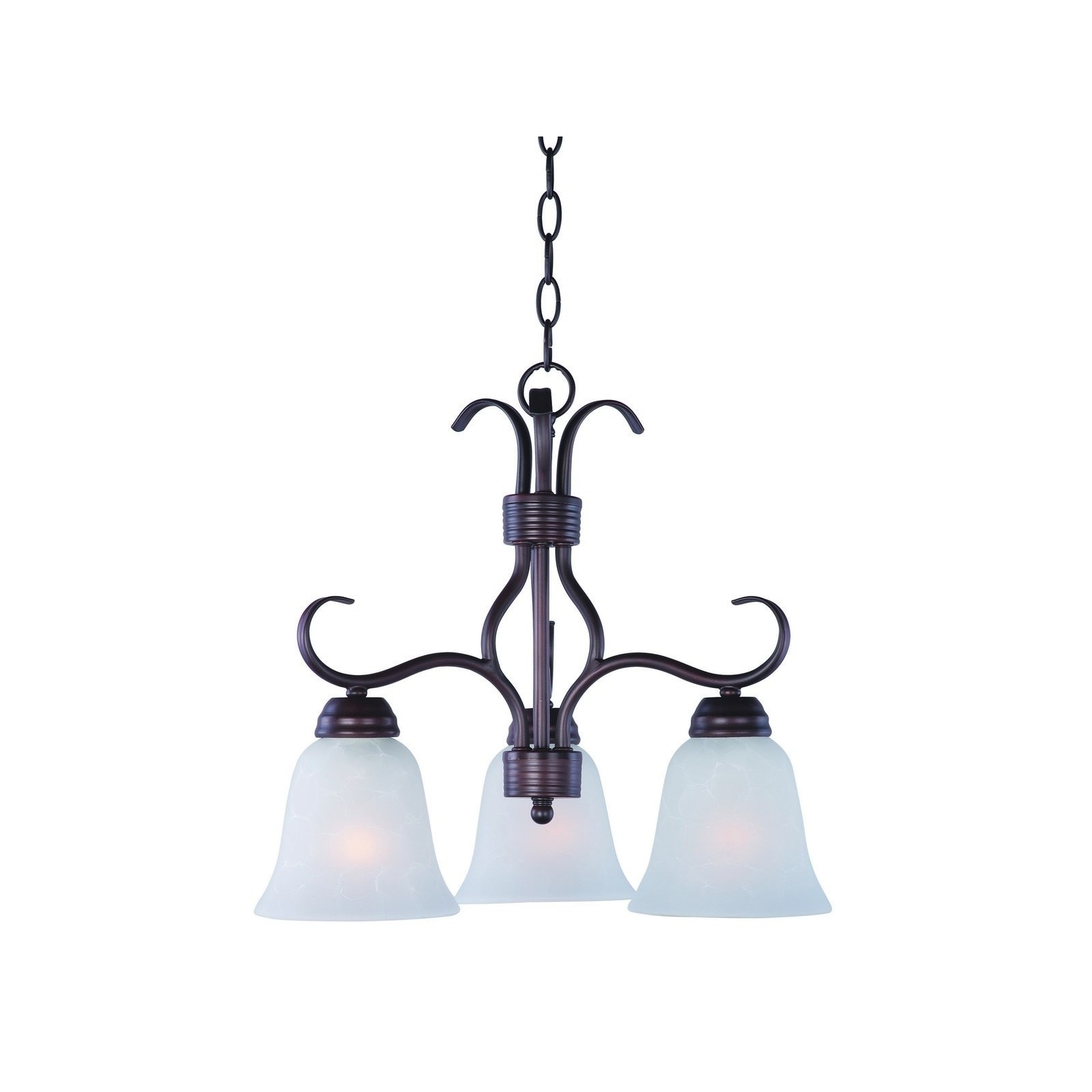 Maxim Basix Bronze 3-light Mini Chandelier (Basix 3-Light Chandelier) - Chandeliers For Bedrooms by Overstock.com