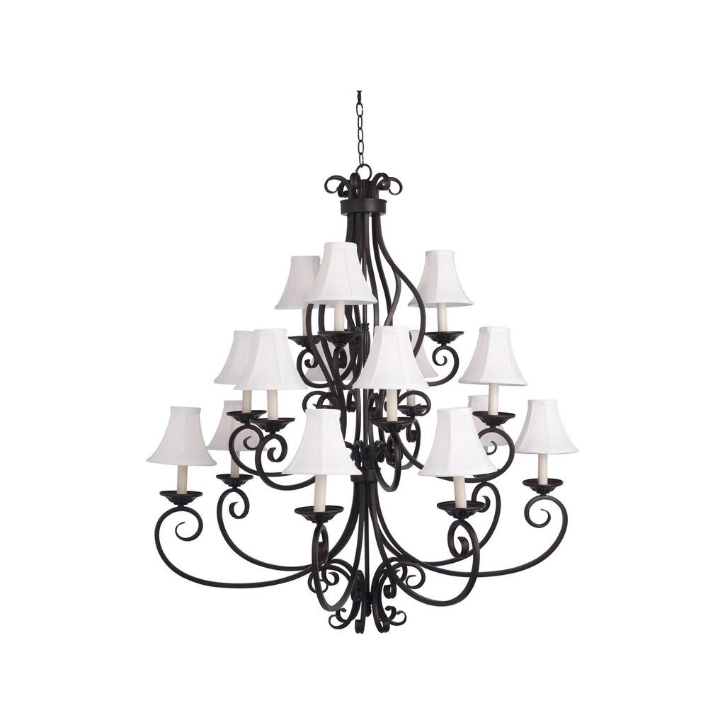 Manor 15-Light Chandelier with Shades