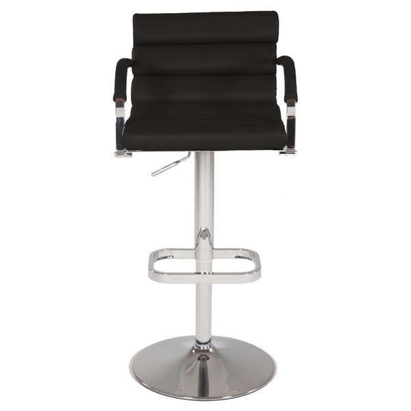Somette Black Pneumatic Gas Lift Swivel Height Stool