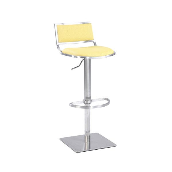 Somette Yellow Open Back Pneumatic Stool