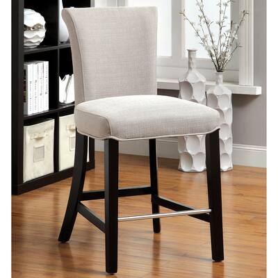 Furniture of America Trak Modern Linen Upholstered Bar Chairs (Set of 2)