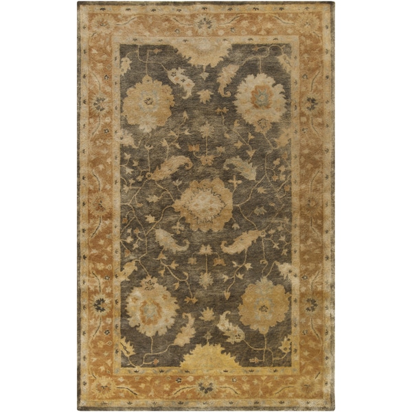Hand-Tufted Ettrick Traditional New Zealand Wool Area Rug - 5' x 8'
