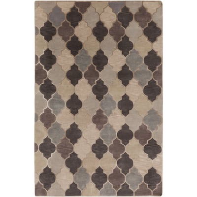 Hand-Knotted Brittney Lattice New Zealand Wool Area Rug