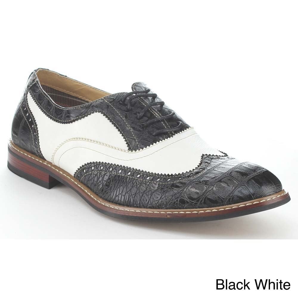 Ferro Aldo Mens M 139001B Snake embossed Wing Tip Oxfords  