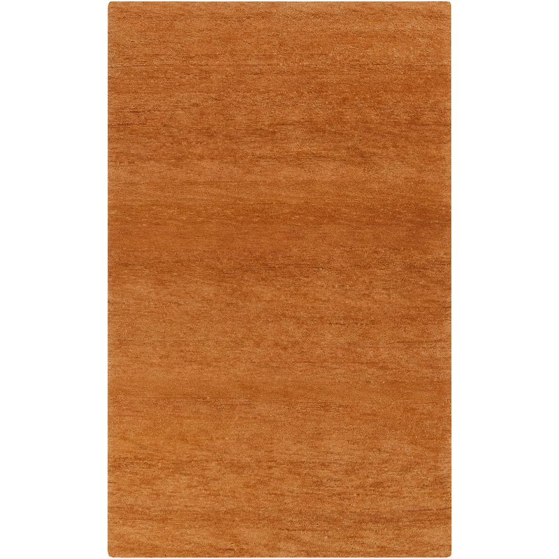 Hand-Woven Tanner Solid Pattern Cotton Area Rug - Orange - 5' x 8'