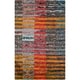preview thumbnail 2 of 4, Hand-Knotted Demarcus Stripe Pattern Cotton Area Rug - 2' x 3' - 2' x 3'